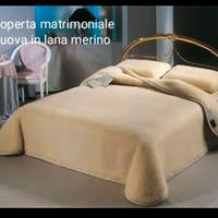 Coperta nuova matrimoniale in lana Merino