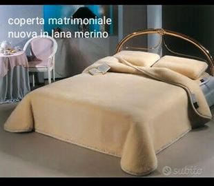 Coperta nuova matrimoniale in lana Merino