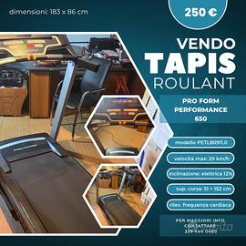 Tapis roulant pro form performance 650