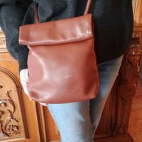 Borsetta in pelle marrone
