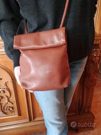 Borsetta in pelle marrone