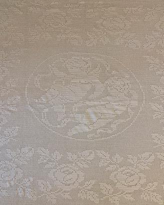 Coperta matrimoniale uncinetto Filet anni ‘60