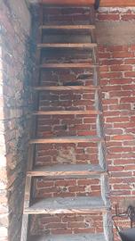 antica vecchia scala epoca di legno 3 mt circa