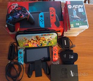 Nintendo Switch console + controller + 17 giochi