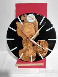 orologio legno e resina