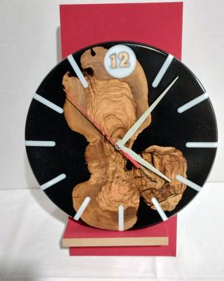 orologio legno e resina