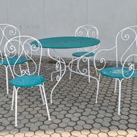 Set da giardino in ferro battuto anni '50