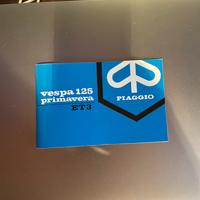 Libretto uso manutenzione Vespa 125 primavera et3
