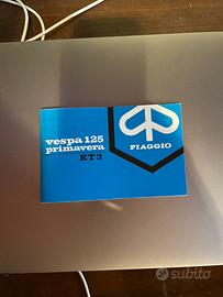Libretto uso manutenzione Vespa 125 primavera et3