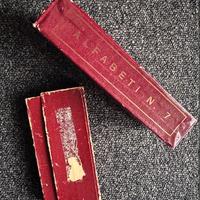 timbri vintage Alfabeto n.7 lettere e numeri