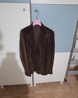 giacca in velluto marrone