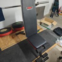 Dischi bumper 195kg + semirack + pedana + panca