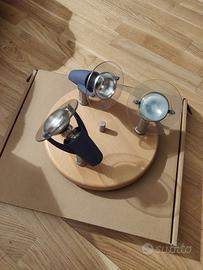 Lampadario a tre luci direzionabili