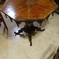 Tavolo Antico Ottagonale in Noce (Fine '800) – Da