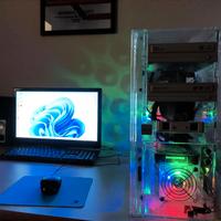 PC in Plexiglass, I7-920, 12GB ram, GT710, Win 11