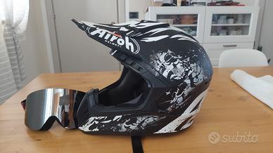 Casco Airoh + mascherina Raven, taglia M