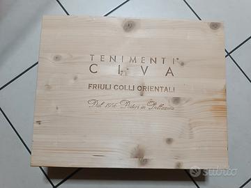 cassetta di legno  per vino da collezione 