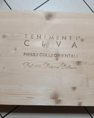 cassetta di legno  per vino da collezione 