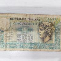 banconote 500 lire 1974 "mercurio"