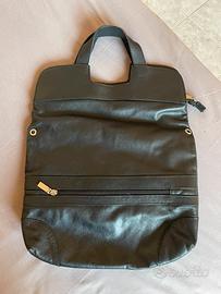 Borsa nera in vera pelle