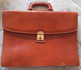 Borsa marrone in vera pelle cuoio Artigianale