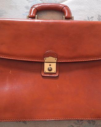 Borsa marrone in vera pelle cuoio Artigianale