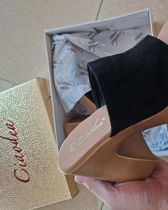 Sandali donna neri Ciaodea, tacco largo – Numero 3