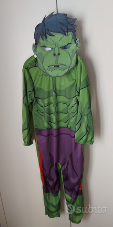 Costume carnevale Hulk bambino 3/4 anni usato  Brescia
