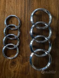AUDI - pacchetto badge anelli griglia radiatore