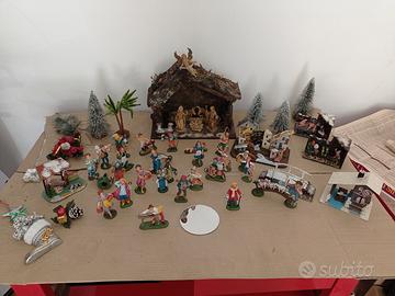 Presepe anni 70 e lucine