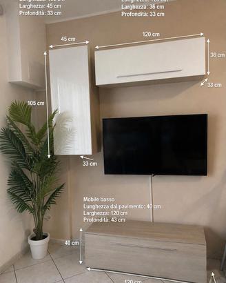Mobile soggiorno / parete TV completo