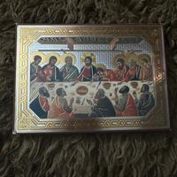 quadro ultima cena GESU ricamato