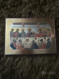 quadro ultima cena GESU ricamato