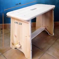 Scala Scaletta  Artigianale Sgabello Legno Massell