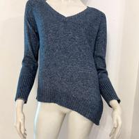 MASSIMO DUTTI Maglione blu asimmetrico