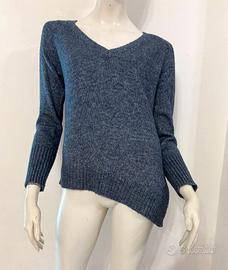 MASSIMO DUTTI Maglione blu asimmetrico