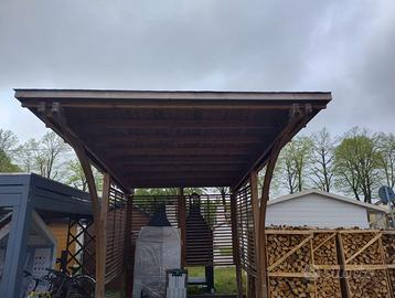 Carport tettoia in legno 480 x 360 cm