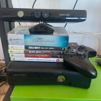 Xbox 360 + kinect + joystick wireless + giochi