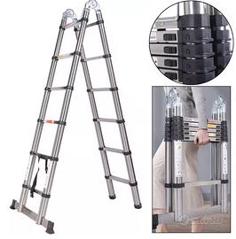 Scala telescopica pieghevole con stabilizzatore