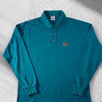 Polo Vintage Fruit of the Loom Teal – Manica Lunga