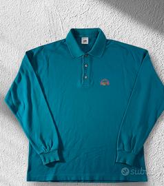 Polo Vintage Fruit of the Loom Teal – Manica Lunga