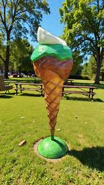 Insegna gelato artigianale in vetroresina