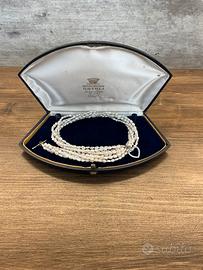 Collana multifilo con vere perle di fiume