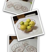 Set accessori cucina in filo metallico color rame