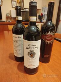 tre bottiglie di vino