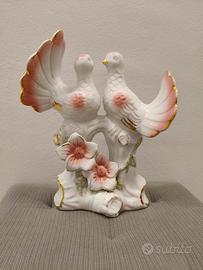 🪽 Statuetta colombe floreale vintage 🪽