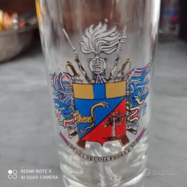 Lotto 5  bicchieri  stemma araldico Carabinieri 