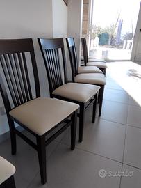 Set di 40 sedie in legno + eventuale coprisedia