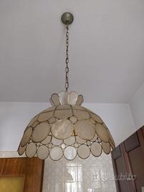 lampadario in madreperla vintage
