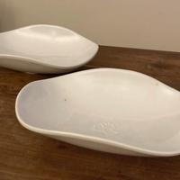 2 porta frutta in ceramica bianchi